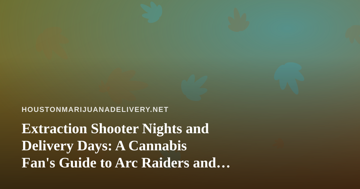 Extraction Shooter Nights and Delivery Days: A Cannabis Fan’s Guide to Arc Raiders and Wardogs Streaming